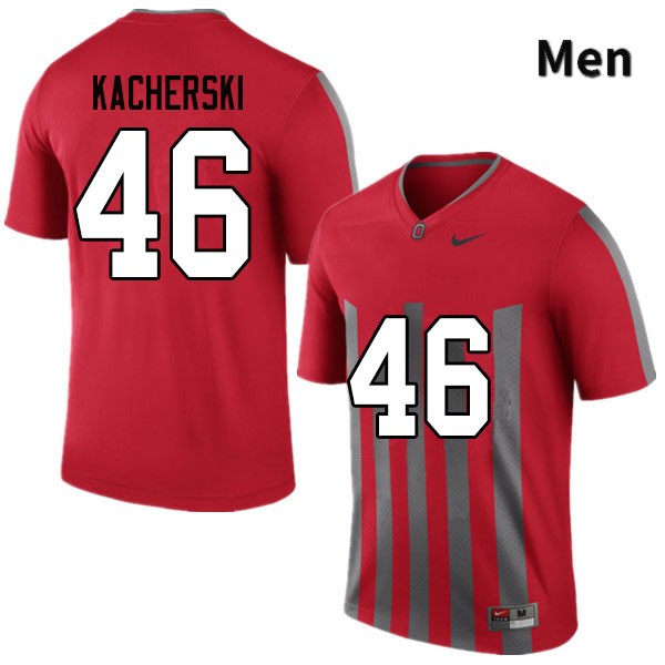 Ohio State Buckeyes Cade Kacherski Men's #46 Throwback Authentic Stitched College Football Jersey